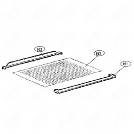 CLAYETTE, ÉTAGÈRE EN VERRE FRIGO, RÉFRIGÉRATEUR, CONGÉLATEUR - 373A36