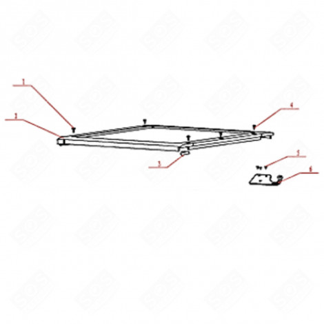 FLAP (REPÈRE 3) FRIGO, RÉFRIGÉRATEUR, CONGÉLATEUR - FR004942