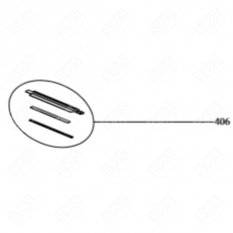 BANDE LEDS (REPÈRE 406) FOUR, CUISINIÈRE - CU003854