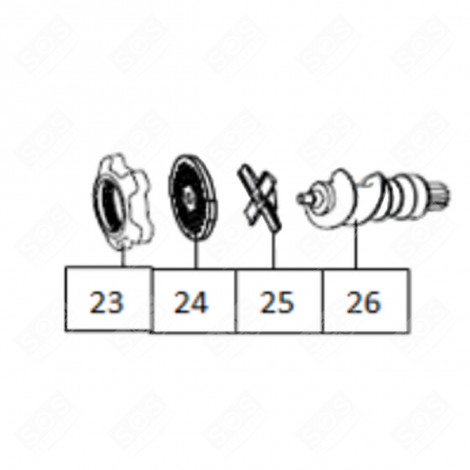 KIT ENGRENAGE VIS SANS FIN (REPÈRE 26) ROBOT MÉNAGER - CU001157