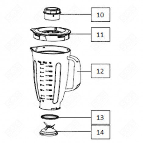 KIT LAME + JOINT BLENDER (REPÈRE 14) ROBOT MÉNAGER - CU001141