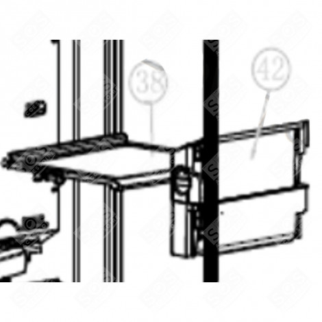 TIROIR FREEZER INF (REPÈRE 38) FRIGO, RÉFRIGÉRATEUR, CONGÉLATEUR - FR000940