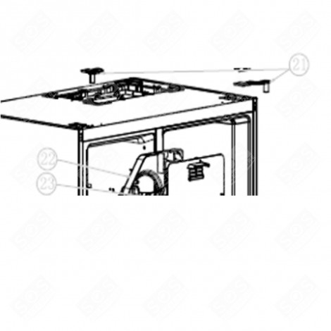 CHARNIÈRE SUPÉRIEURE (REPÈRE 21) FRIGO, RÉFRIGÉRATEUR, CONGÉLATEUR - FR000930