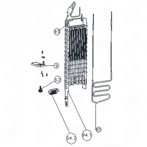 SONDE TEMPÉRATURE (REPÈRE 93) FRIGO, RÉFRIGÉRATEUR, CONGÉLATEUR - FR005519