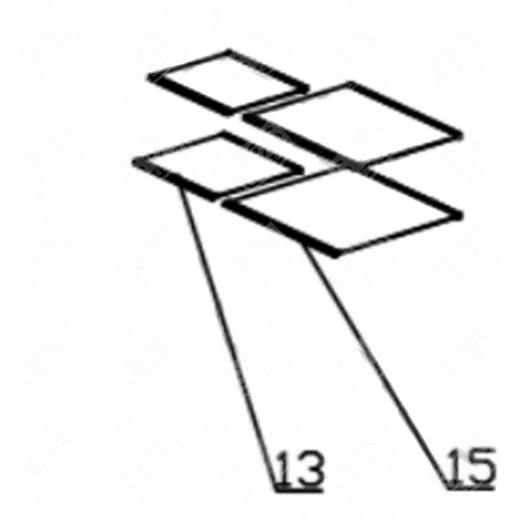 CLAYETTE, ÉTAGÈRE VERRE FRIGO, RÉFRIGÉRATEUR, CONGÉLATEUR - FR007159