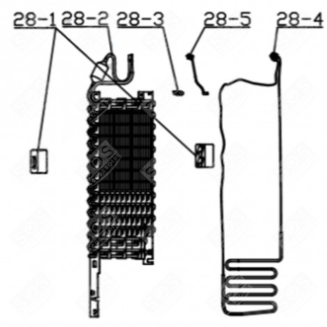 RESISTANCE (REPÈRE 28-4) FRIGO, RÉFRIGÉRATEUR, CONGÉLATEUR - FR007185
