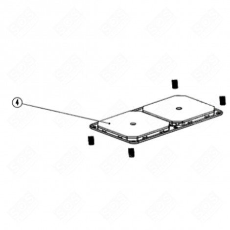 KIT FOYERS 180 + 180 MM GAUCHE PLAQUE DE CUISSON - CU000050