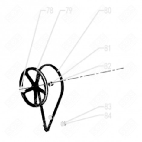 VIS POULIE (REPÈRE 81) MACHINE À LAVER, LAVE-LINGE - LA000754