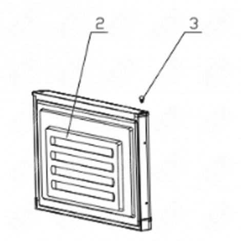PORTE FREEZER SILVER (REPÈRE 2) FRIGO, RÉFRIGÉRATEUR, CONGÉLATEUR - FR001725