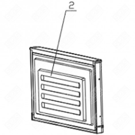 PORTE FREEZER NOIR FRIGO, RÉFRIGÉRATEUR, CONGÉLATEUR - FR001749