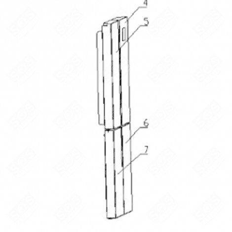 PORTE REF G (REPÈRE 5) FRIGO, RÉFRIGÉRATEUR, CONGÉLATEUR - FR004827