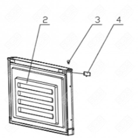 PORTE FREEZER (REPÈRE 2) FRIGO, RÉFRIGÉRATEUR, CONGÉLATEUR - FR001712