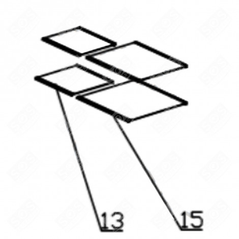 CLAYETTE, ÉTAGÈRE VERRE FRIGO, RÉFRIGÉRATEUR, CONGÉLATEUR - FR007157