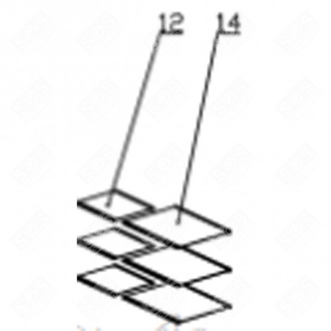 CLAYETTE, ÉTAGÈRE VERRE FRIGO, RÉFRIGÉRATEUR, CONGÉLATEUR - FR007156