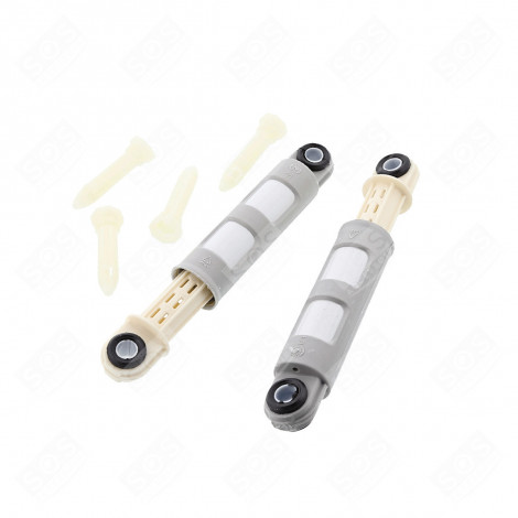LOT DE 2 AMORTISSEURS + 4 CLIPS D'ORIGINE MACHINE À LAVER, LAVE-LINGE - 4055013181