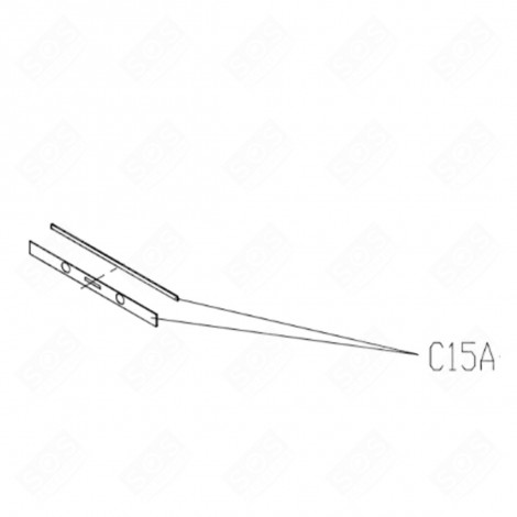 BANDEAU VERRE + SUPPORT FOUR, CUISINIÈRE - CU005146