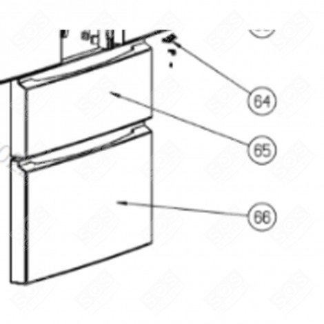 PORTE FREEZER SUP (REPÈRE 65) FRIGO, RÉFRIGÉRATEUR, CONGÉLATEUR - FR001766