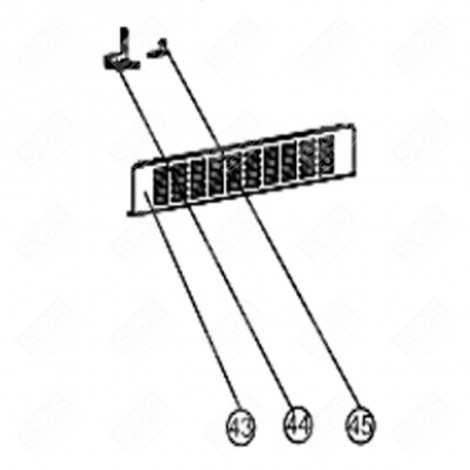 SUPPORT CHARNIÈRE (REPÈRE 45) FRIGO, RÉFRIGÉRATEUR, CONGÉLATEUR - FR003980