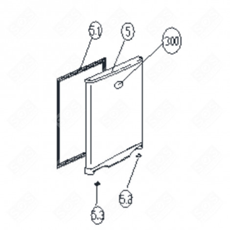 JOINT PORTE FREEZER (REPÈRE 5.1) FRIGO, RÉFRIGÉRATEUR, CONGÉLATEUR - FR005595