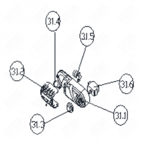 BOUTON THERMOSTAT (REPÈRE 31.3) FRIGO, RÉFRIGÉRATEUR, CONGÉLATEUR - FR005718