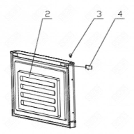 PORTE FREEZER (REPÈRE 2) FRIGO, RÉFRIGÉRATEUR, CONGÉLATEUR - FR001688