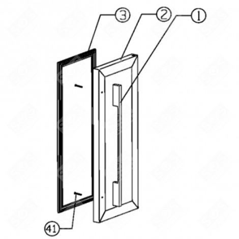 JOINT DE PORTE (REPÈRE 3) FRIGO, RÉFRIGÉRATEUR, CONGÉLATEUR - FR003986