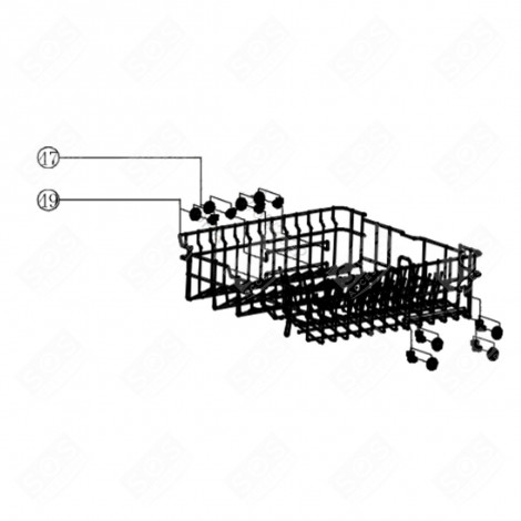 PANIER SUPÉRIEUR (REPÈRE 49) LAVE-VAISSELLE - LA000097