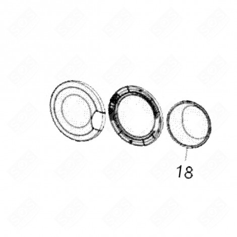 VERRE DE HUBLOT (REPÈRE 18) MACHINE À LAVER, LAVE-LINGE - 38298