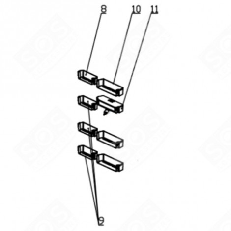 BALCONNET BOUTEILLES (REPÈRE 9) FRIGO, RÉFRIGÉRATEUR, CONGÉLATEUR - FR007153