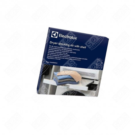 KIT DE SUPERPOSITION E4YHMKP2 AVEC ÉTAGÈRE AMOVIBLE D'ORIGINE POUR APPAREILS DE 60 CM DE LARGE ET 54 À 60 CM DE PROFONDEUR SÈCHE-LINGE - 9029797959, 9029803799