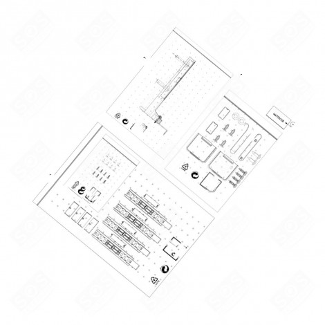 KIT COMPLET INSTALLATION FAÇADE FRIGO, RÉFRIGÉRATEUR, CONGÉLATEUR - 4669070100