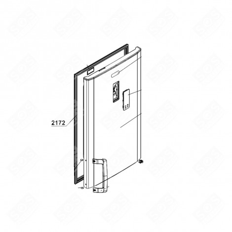 JOINT DE PORTE RÉFRIGÉRATEUR (REPÈRE 2172) FRIGO, RÉFRIGÉRATEUR, CONGÉLATEUR - 4546852600
