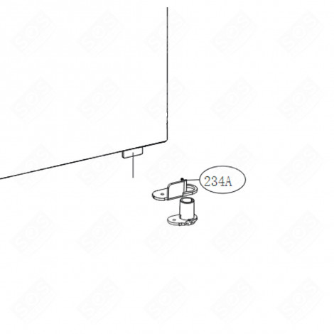 ARRÊT PORTE REPÈRE 234A FRIGO, RÉFRIGÉRATEUR, CONGÉLATEUR - MJB62730501