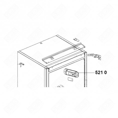 THERMOSTAT ÉLECTRONIQUE (REPÈRE 5210) D'ORIGINE FRIGO, RÉFRIGÉRATEUR, CONGÉLATEUR - 481010778518