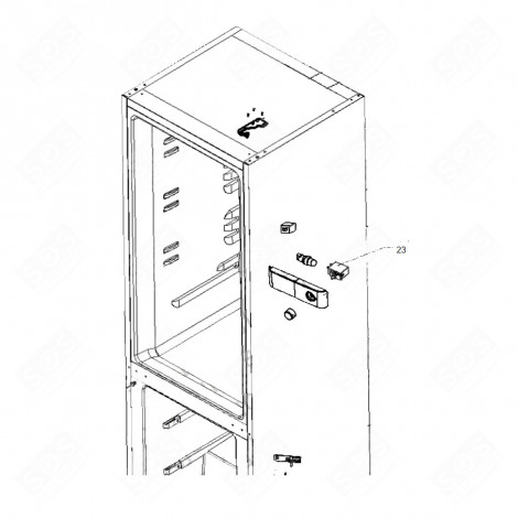THERMOSTAT REPÈRE 23 FRIGO, RÉFRIGÉRATEUR, CONGÉLATEUR - 62287