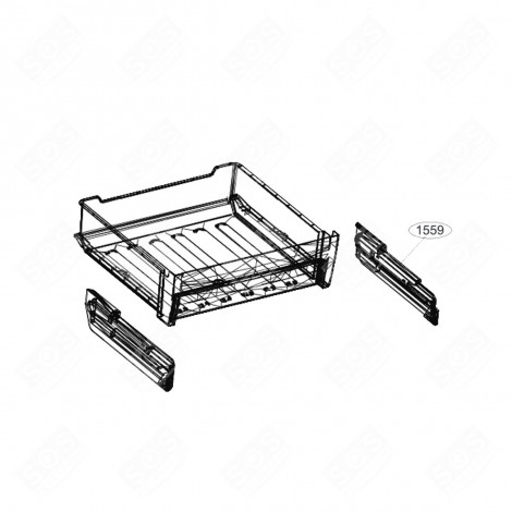RAIL BAC BIOFRESH DROIT (REPÈRE 1559) FRIGO, RÉFRIGÉRATEUR, CONGÉLATEUR - 4873530100