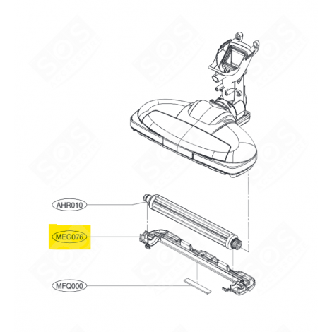 SUPPORT DE BROSSE (REPÈRE MEG076) ASPIRATEUR - MEG64799501 