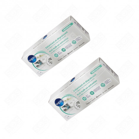 LOT DE 2 BOITES DE DÉTARTRANT /DÉGRAISSANT (2 X12 SACHETS) LAVE-LINGE - 484000008801,C00308429