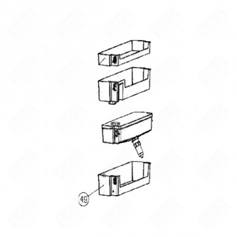 BALCONNET BOUTEILLES (REPÈRE 49) FRIGO, RÉFRIGÉRATEUR, CONGÉLATEUR - 149C27