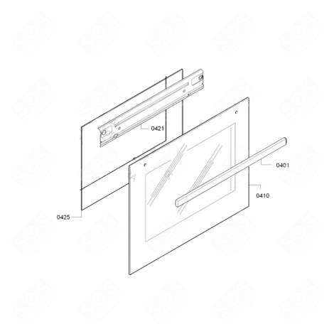 REFLECTEUR REPÈRE 0421 FOUR, CUISINIÈRE - 00745085, 745085