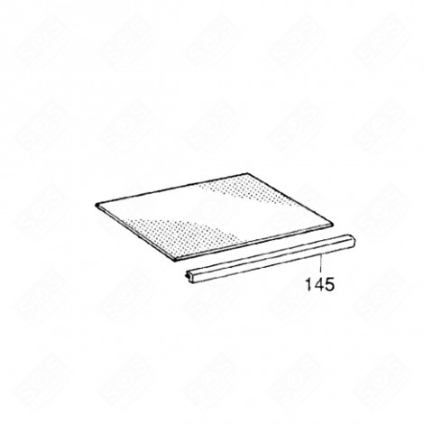 ENJOLIVEUR DE CLAYETTE INFÉRIEURE D'ORIGINE FRIGO, RÉFRIGÉRATEUR, CONGÉLATEUR - 2058170016