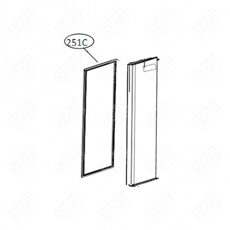JOINT DE PORTE HOME BAR REPÈRE 251C FRIGO, RÉFRIGÉRATEUR, CONGÉLATEUR - MDS64610505