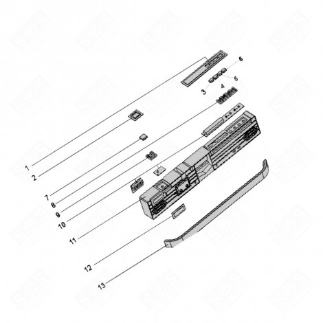 ENSEMBLE PLATINE DE COMMANDE REPÈRE 10 LAVE-VAISSELLE - 1062952, 34421502