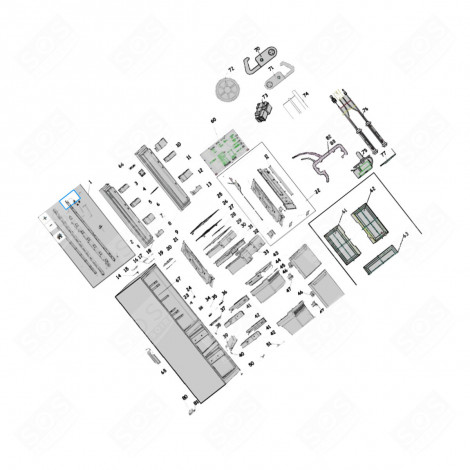 PLATINE REPÈRE 60 FRIGO, RÉFRIGÉRATEUR, CONGÉLATEUR - 1988053, 40040204