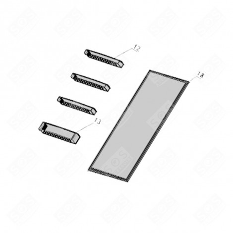 BALCONNET BOUTEILLES REPÈRE 13 FRIGO, RÉFRIGÉRATEUR, CONGÉLATEUR - 1069857, 18040227