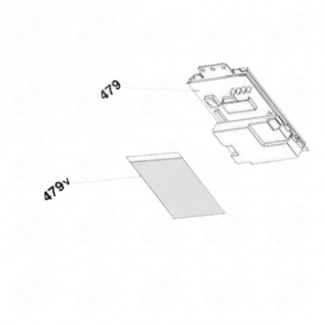 CARTE ÉLECTRONIQUE, MODULE PROGRAMMÉ REPÈRE 479 MACHINE À LAVER, LAVE-LINGE - 49044353
