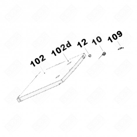 BOUTON THERMOSTAT REPÈRE 12 FRIGO, RÉFRIGÉRATEUR, CONGÉLATEUR - 49024091