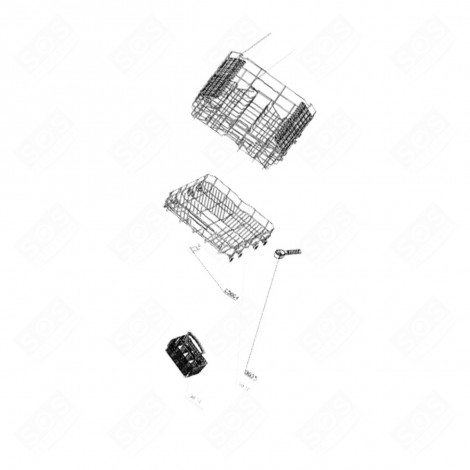 PANIER INFÉRIEUR LAVE-VAISSELLE - 445A04