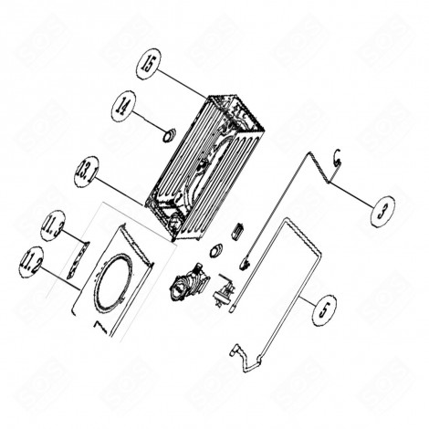 TUYAU DE VIDANGE REPÈRE 5 MACHINE À LAVER, LAVE-LINGE - 1067000, 34011238