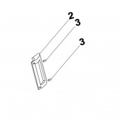 Cache ovale de vis de poignée (repère 3)